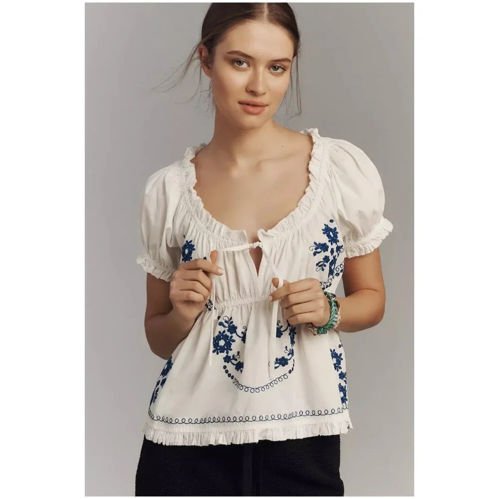Anthropologie puff sleeve